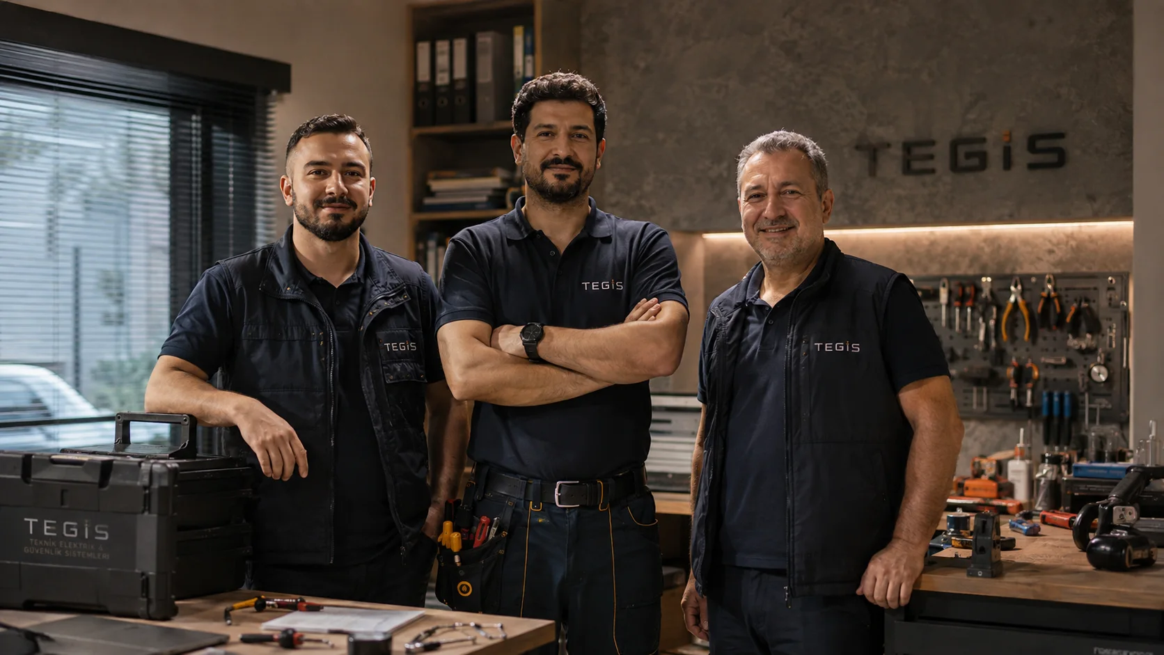 TEGİS ekibi atölyede